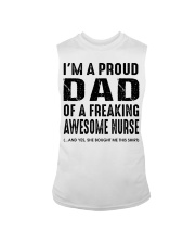 I'M A PROUD DAD OF A FREAKING AWESOME NURSE Sleeveless Tee thumbnail