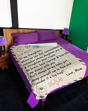 A Big Hug - Perfect Gift For Daughter From Mom Large Fleece Blanket - 60" x 80" aos-coral-fleece-blanket-60x80-lifestyle-front-01