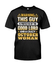 October Woman Protect This Guy Classic T-Shirt front