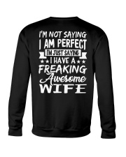 Freaking Awesome Wife Crewneck Sweatshirt tile