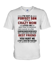 Mom Loves Me - Best Gift For Son V-Neck T-Shirt tile