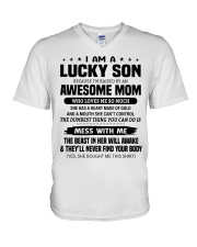 A HEART MADE OF GOLD - GREAT GIFT FOR SON FROM MOM V-Neck T-Shirt thumbnail