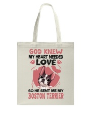 GOD SENT ME MY BOSTON TERRIER Tote Bag thumbnail