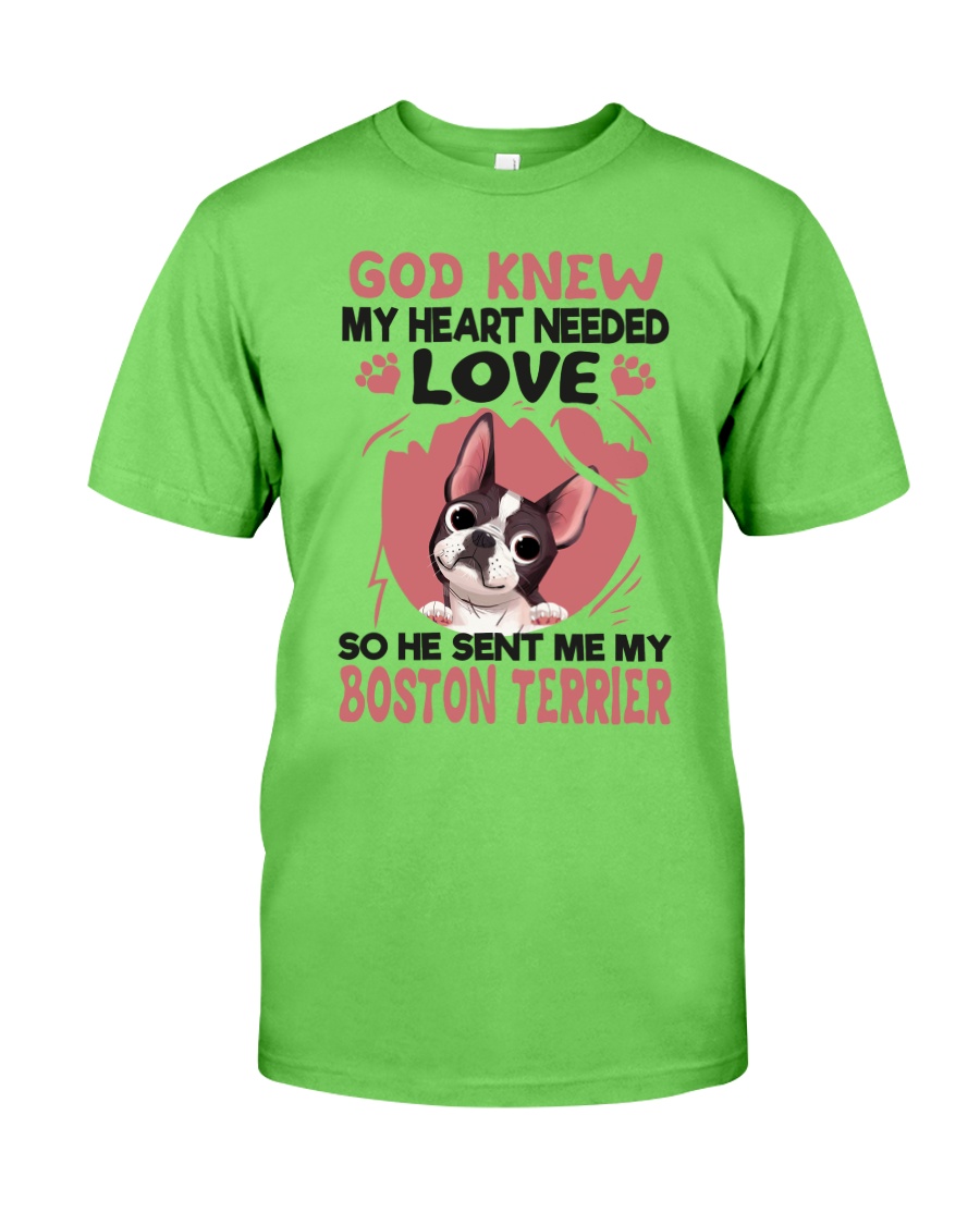 GOD SENT ME MY BOSTON TERRIER Classic T-Shirt