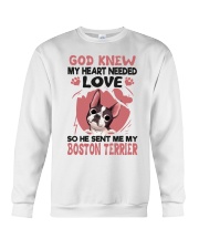 GOD SENT ME MY BOSTON TERRIER Crewneck Sweatshirt thumbnail