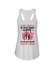 GOD SENT ME MY BOSTON TERRIER Ladies Flowy Tank thumbnail