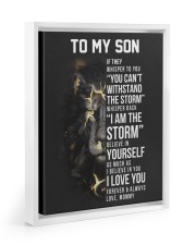 I Am The Storm - To Son From Mommy Floating Framed Canvas Prints White tile