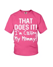 Calling Mommy Youth T-Shirt front