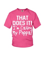 Calling Poppa Youth T-Shirt front