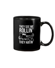 Mens Funny Amish Riding Dirty Tee They See Me Roll Mug thumbnail