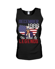 Legends Were Born In december 1986 Unisex Tank thumbnail