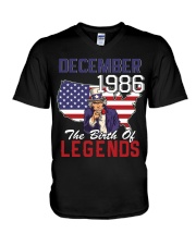 Legends Were Born In december 1986 V-Neck T-Shirt thumbnail