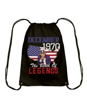 Legends Were Born In december 1970 Drawstring Bag thumbnail