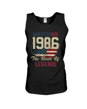 Legends Were Born In March 1986 32th Birthday Gift Unisex Tank thumbnail