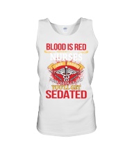 Blood is red nurse is jaded Unisex Tank tile