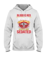 Blood is red nurse is jaded Hooded Sweatshirt tile