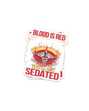 Blood is red nurse is jaded Sticker tile