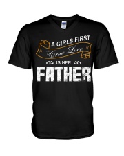 A Girl First Love Is Her Father V-Neck T-Shirt thumbnail