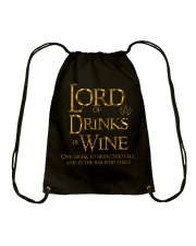 Lord of the Drinks is Wine Drawstring Bag thumbnail