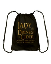 Lady of the Drinks is Cider Drawstring Bag thumbnail