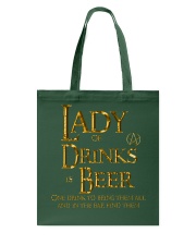 Lady of Drinks is Beer Tote Bag thumbnail