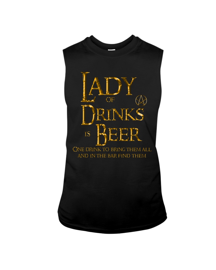 Lady of Drinks is Beer Sleeveless Tee