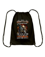 Grumpy old man Drawstring Bag thumbnail