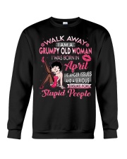 H - GRUMPY OLD WOMAN APRIL Crewneck Sweatshirt thumbnail