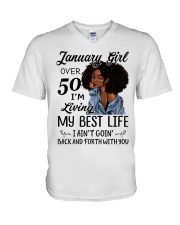 JANUARY GIRL V-Neck T-Shirt thumbnail