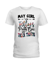 May Girl Tattoos Ladies T-Shirt thumbnail