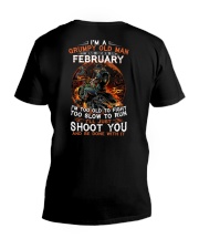 H Grumpy old man Febuary tee Cool T shirts for Men V-Neck T-Shirt thumbnail