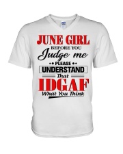 H - JUNE GIRL V-Neck T-Shirt tile