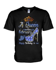 FEBRUARY QUEEN LHA V-Neck T-Shirt tile