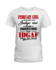 FEBRUARY GIRL Z Ladies T-Shirt front