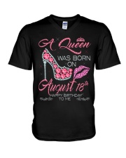 AUGUST 18 V-Neck T-Shirt thumbnail