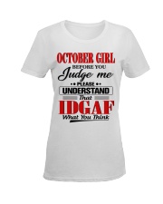 OCTOBER GIRL Z Ladies T-Shirt women-premium-crewneck-shirt-front