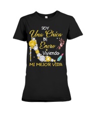 UNA CHICA ENERO Premium Fit Ladies Tee thumbnail