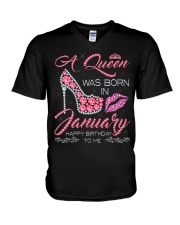 JANUARY QUEEN V-Neck T-Shirt thumbnail