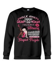 GRUMPY OLD WOMAN FEBRUARY Crewneck Sweatshirt thumbnail
