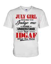 H - JULY GIRL V-Neck T-Shirt tile