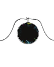 Jungle palm echo Metallic Circle Necklace thumbnail