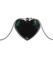 Jungle palm echo Metallic Heart Necklace thumbnail