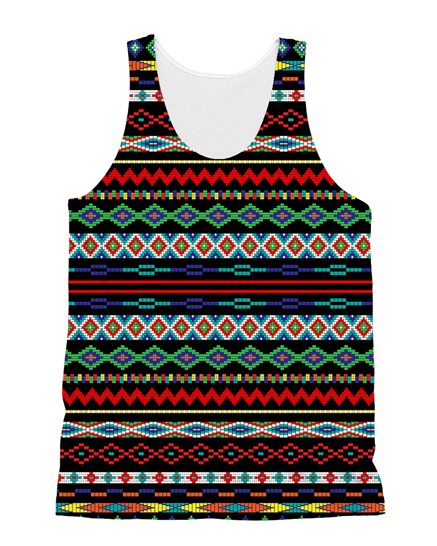 Black Pattern All-over Unisex Tank