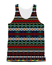 Black Pattern All-over Unisex Tank front