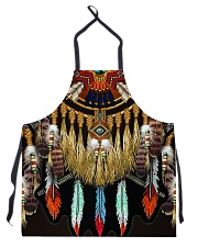 Black Pattern Apron front
