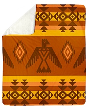 Orange Pattern Sherpa Fleece Blanket - 50" x 60" thumbnail