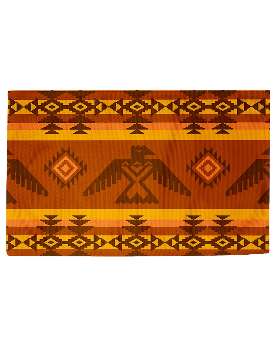 Orange Pattern Woven Rug - 3' x 2'