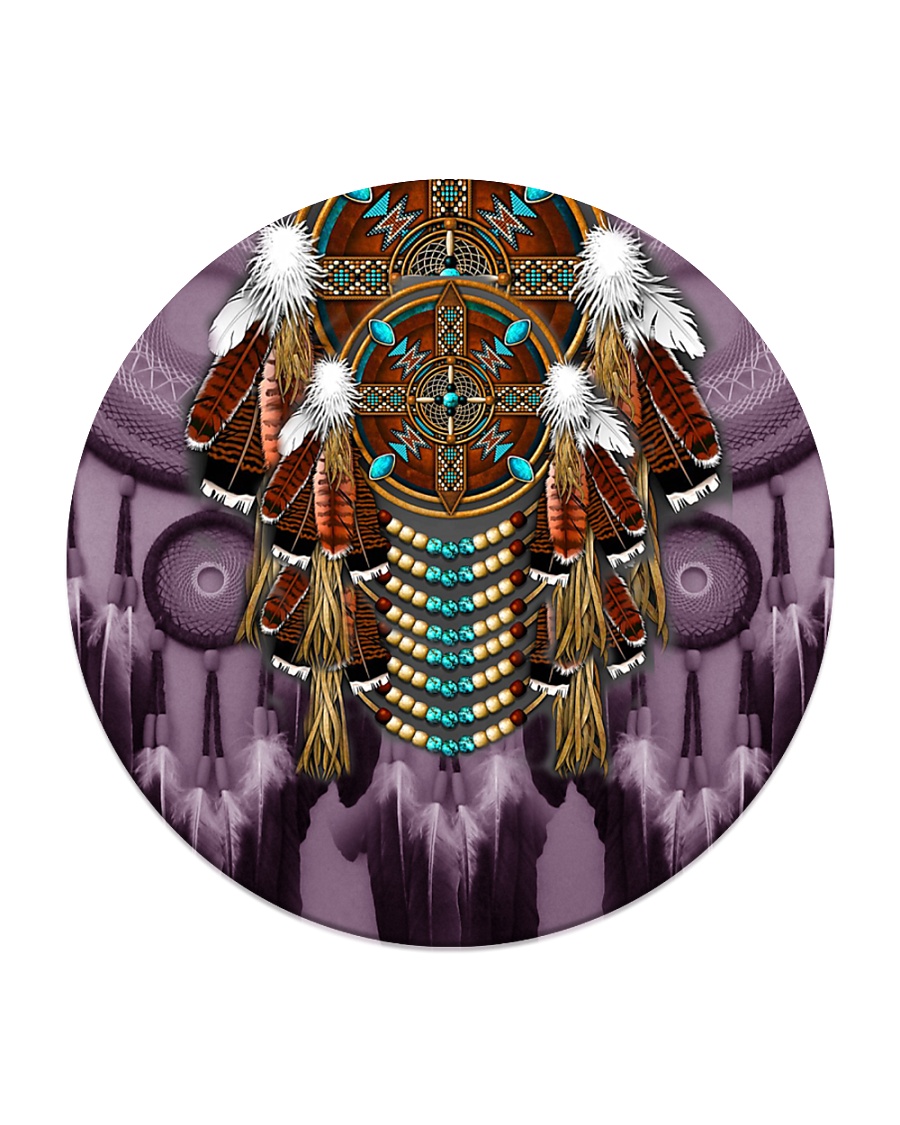 Purple Dreamcatcher Circle Coaster
