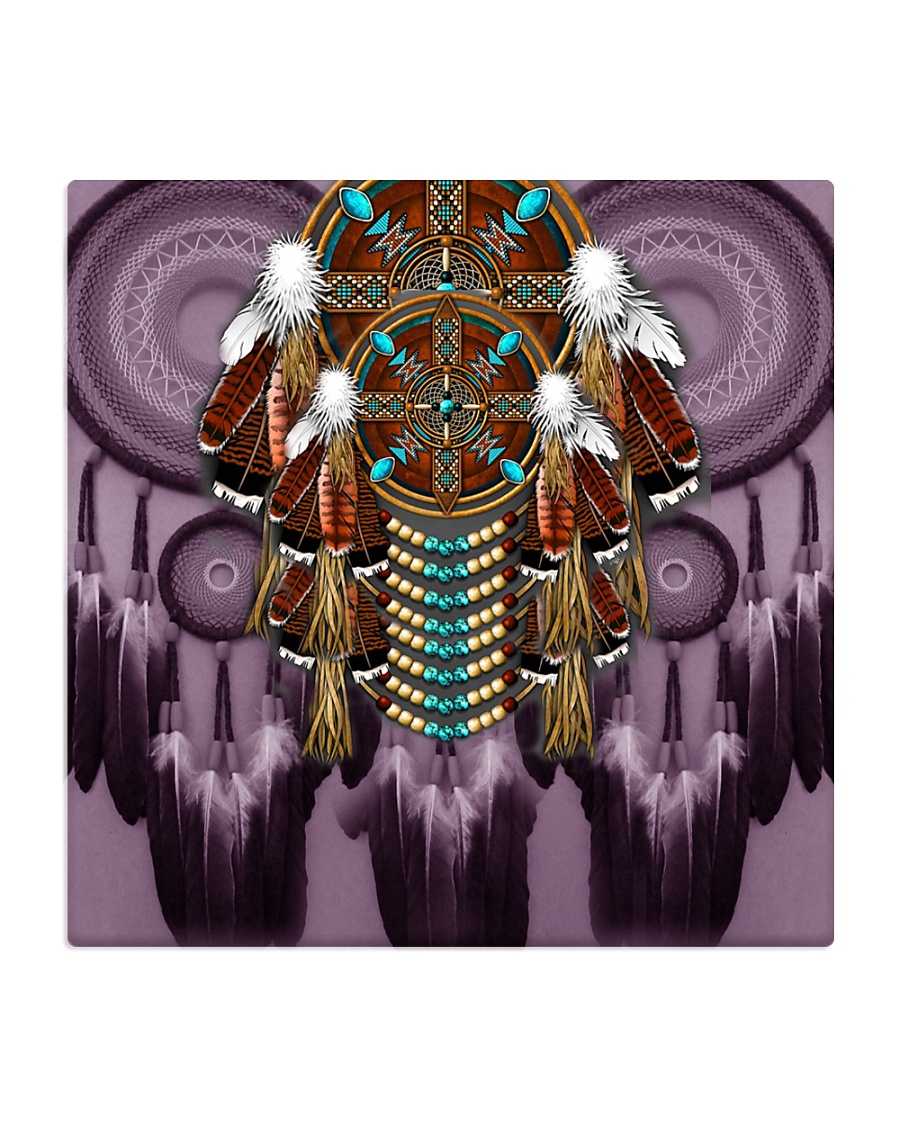 Purple Dreamcatcher Square Coaster
