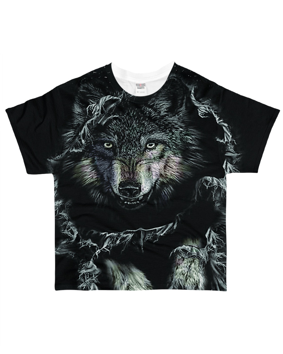 Wolf Black All-over T-Shirt